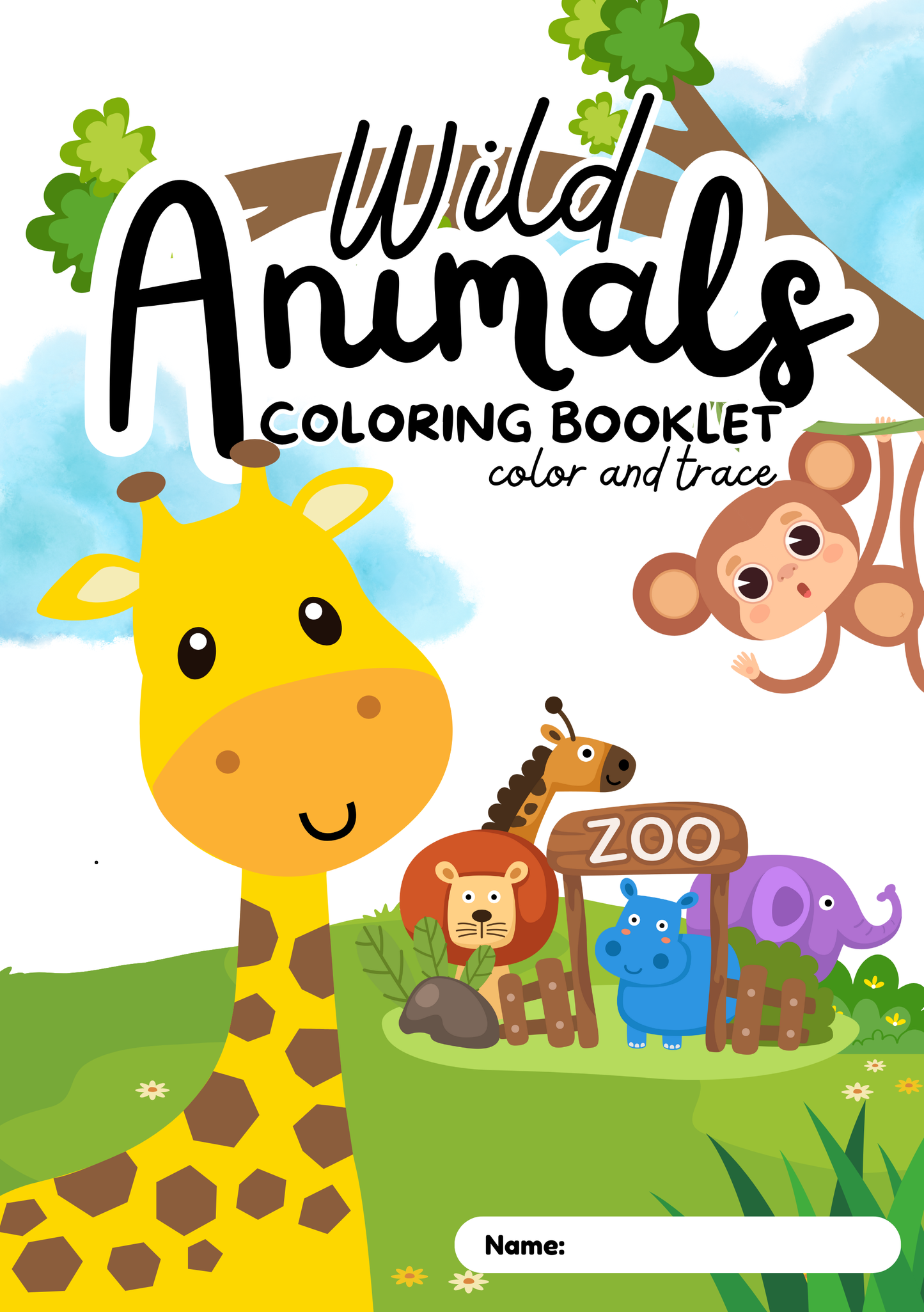 Explore & Color: Wild Animals, Monsters and Underwater Friends