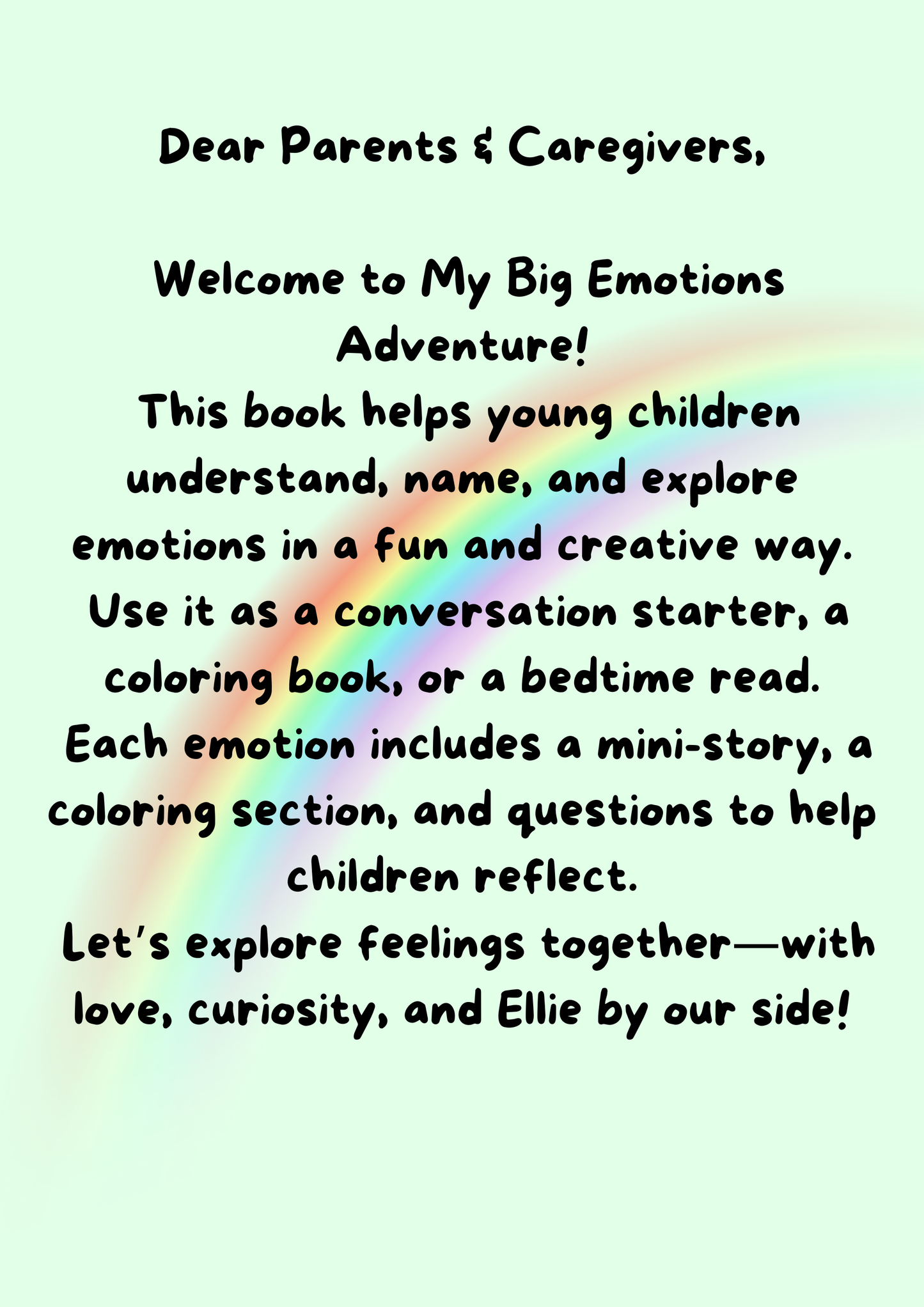 Ellie’s Big Feelings Adventure: Learn, color, and play while exploring emotions with Ellie the Elephant!