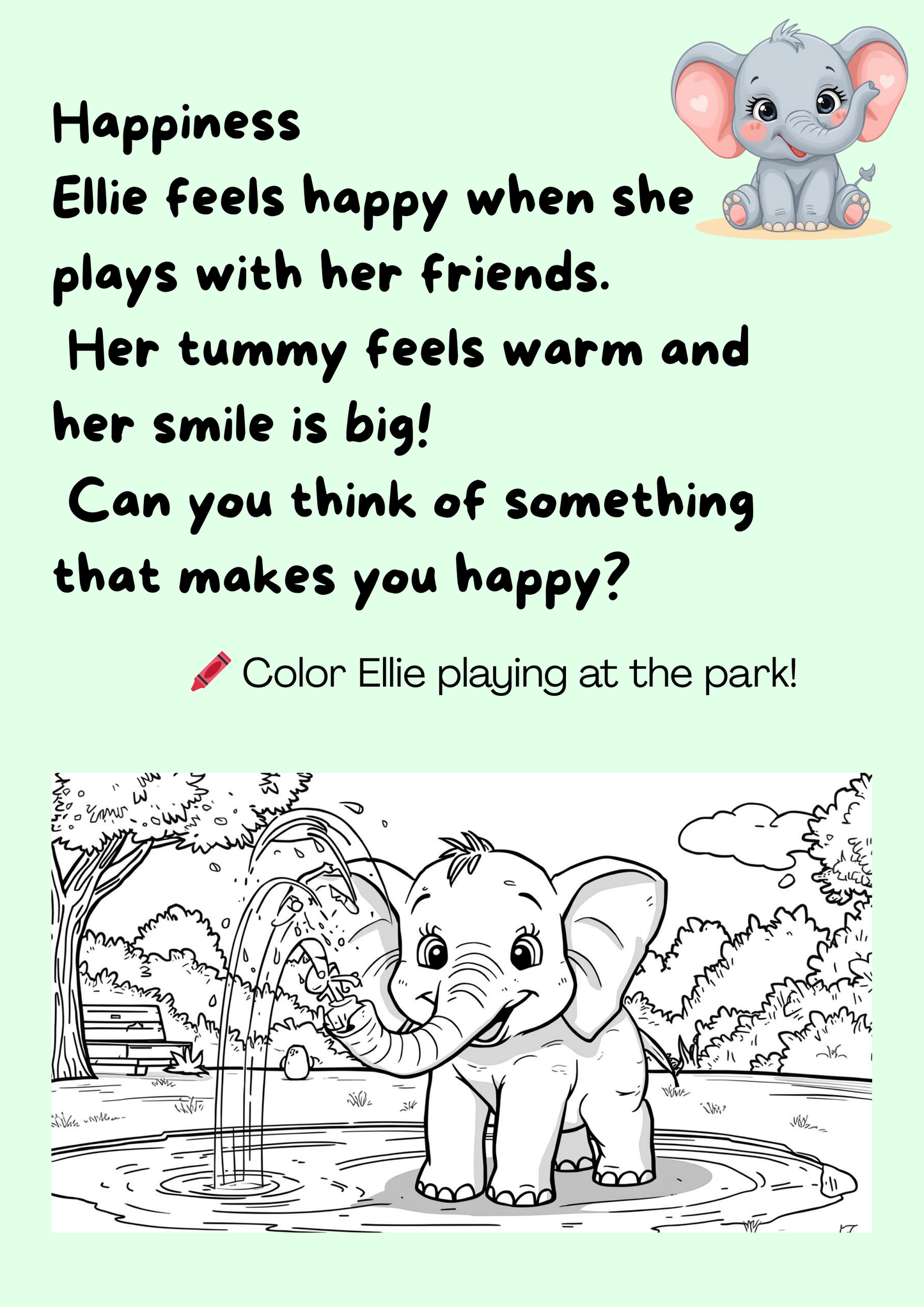 Ellie’s Big Feelings Adventure: Learn, color, and play while exploring emotions with Ellie the Elephant!