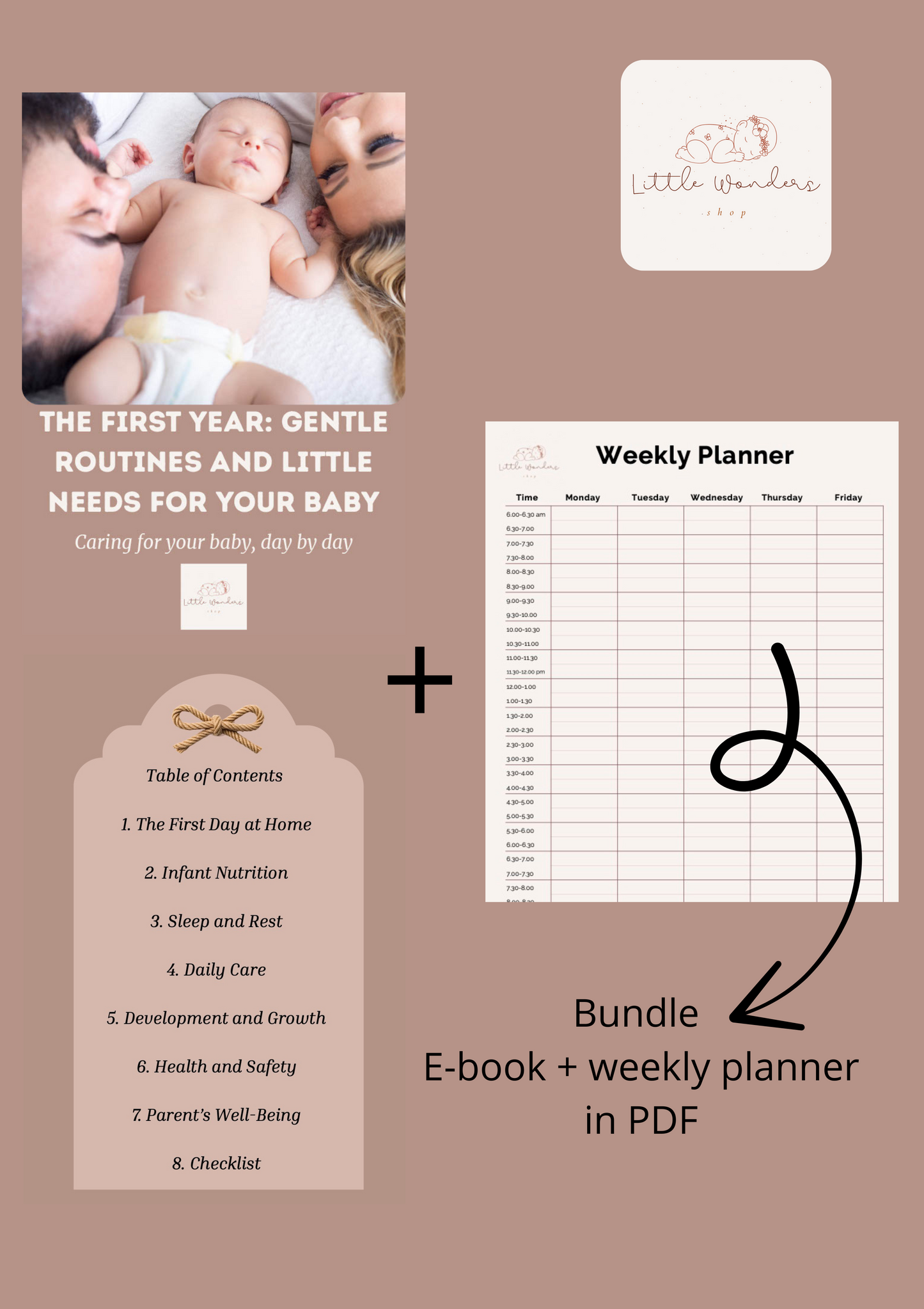 Baby’s First Year Bundle: Guide & Weekly Planner for New Parents