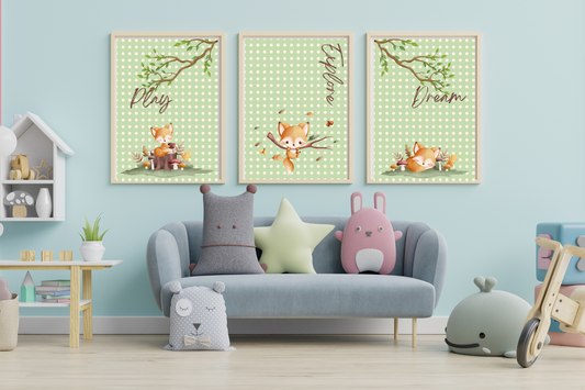 Little Wonders Woodland Fox Printable Art – 3 Kids’ Room Decor
