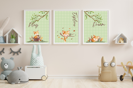 Little Wonders Woodland Fox Printable Art – 3 Kids’ Room Decor